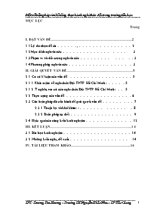 SKKN Một số biện pháp rèn kĩ năng thực hành nghi thức Đội trong Liên đội Tiểu học (GV: Dương Thu Hương - Trường TH Nguyễn Khắc Nhu)